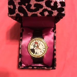 Betsy Johnson Christmas French Bulldog Watch NWB